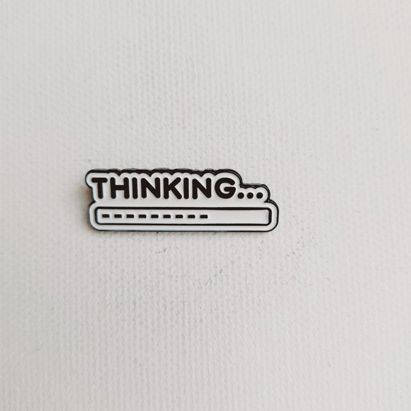 Thinking Loading Pin Brooch Badges Metal Pins Brooches Funny Work Creative - Picture 12 of 16